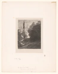 Paysage avec rivière sinueuse (Les bords du Cousin) (Eaux-fortes par Daubigny)