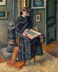 Jeune fille avec un livre, vers 1906