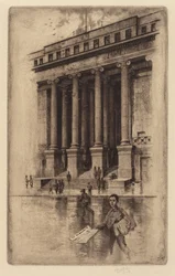 Porche, ancienne douane, Wall Street, 1905