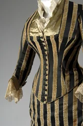 Robe de soirée, c.1884 (vue partielle oblique latérale)