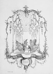 Théâtre français, du Essai de Papilloneries Humaines par Saint-Aubin, vers 1756-60
