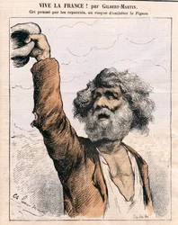 Couverture de "Le Don Quichotte", satirique en couleurs : Vive la France - Amnistie, rapatriement - Illustration de Charles Gilbert-Martin (1839-1905)