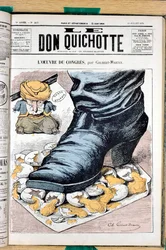 Couverture de "Le Don Quichotte", numéro 213, Satirique en couleurs