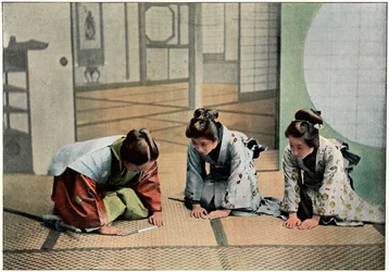 Une cérémonie au Japon, vers 1890