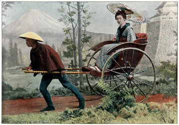 Pousse-pousse, Carrosse du Japon, vers 1890