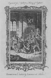 Edmond Ier poignardé par Leolf le Voleur, 1773