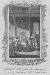 Richard Duc de Gloucester accusant la reine d