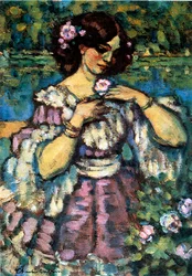 Femme avec une rose, 1901