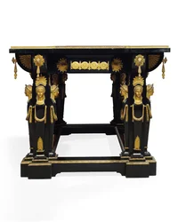 Table Napoléon III, conçue par Jean Brandely, marqueterie par E. Varlot, Paris, vers 1850-75