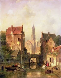 Une scène de canal hollandais, 1866
