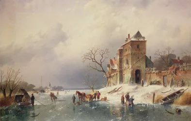 Scène hivernale gelée, XIXe siècle