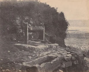 Un puits au bord de la mer, Langland Bay, Swansea, Pays de Galles, v. 1854 (photo)