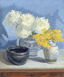 Nature morte aux fleurs (huile sur toile)