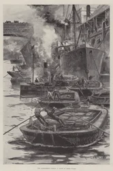 La Grève des allumeurs, une scène à Fresh Wharf