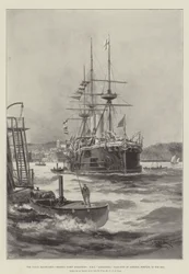 Les manœuvres navales, opérations de la flotte de réserve, HMS Alexandra, navire amiral de l