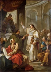 Saint Étienne devant le Grand Prêtre et les Anciens du Sanhédrin, 1745