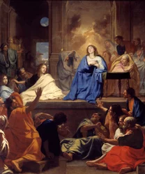 La descente du Saint-Esprit. Peinture de Charles Le Brun (1619-1690), 1656. H. 3,17 x 2,65 m