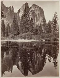 Rochers de la Cathédrale et Reflets, Yosemite, 1864