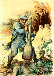Caricature du général Nivelle (1856-1925) dans "Le Rire" du 20 janvier