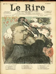 Illustration de Charles Léandre pour la couverture de Le Rire