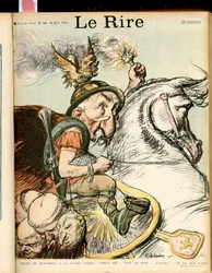 Illustration de Charles Leandre pour la couverture de Le Rire, no 58
