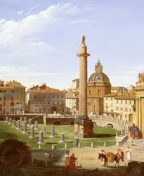 Vue du Forum de Trajan, Rome, 1821