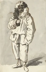 Polichinelle romain en costume de carnaval