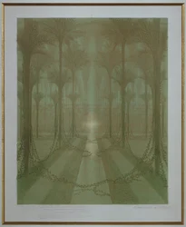 La palmeraie divine (lithographie)