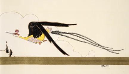 Oiseau de paradis, de La Mode en mil neuf cent douze. chez Marcelle Demay. pub. 1912