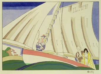 Yachting, vers 1920