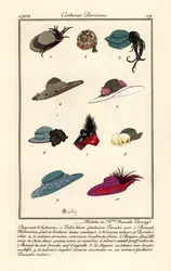 Dessins de chapeaux par la modiste Marcelle Demay
