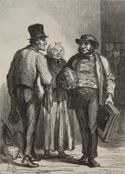 La salle des ventes : Les marchands