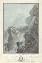 Vue de la chute du torrent de Gelten