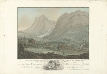Glacier supérieur de la vallée de Grindelwald dans le canton de Berne