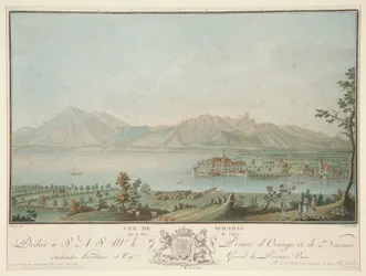 Vue de Schadau sur le lac de Thoune (d