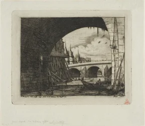 Une arche du Pont Notre-Dame, Paris