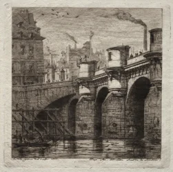 Eaux-fortes de Paris : Le Nouveau Pont, 1853