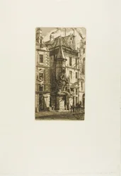 Maison avec une tourelle, rue de la Tixeranderie, Paris