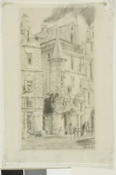 Maison avec une tourelle, rue de la Tixeranderie, Paris