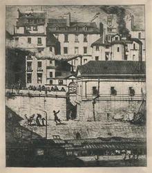 La Morgue 3e état, 9 18 x 8 18 pouces, 1854, 1927