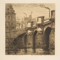 Pont-Neuf, Paris, extrait de « Eaux-fortes de Paris »