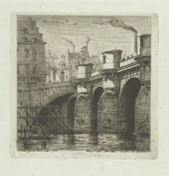 Pont-Neuf sur la Seine à Paris (Eaux-Fortes sur Paris)