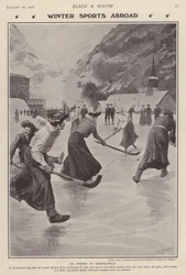 Jouer au hockey sur glace à Grindelwald, Suisse