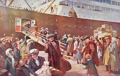 Émigrants à destination du Canada à bord du RMS Empress, Liverpool