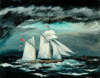 La goélette n° 3 (huile sur panneau)