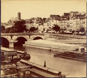 [Le Pont Marie, et les quais des Celestins, vus du quai d