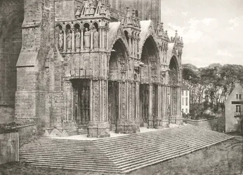 Cathédrale de Chartres - Portique du Midi XIIe Siècle, c. 1854, imprimé c. 1857