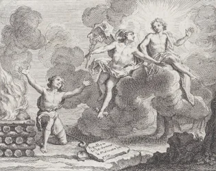 Apollon, Mercure et les bergères, Fable X dans La Motte, Fables Nouvelles, 1719