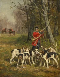 Chiens de chasse, vers 1850-97