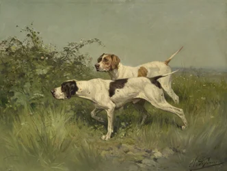 Deux pointeurs, vers 1850-97